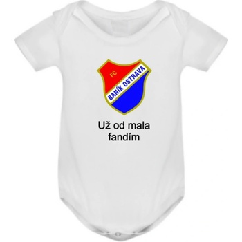 Dětské body pro miminko s potiskem už od mala fandím Baník Ostrava fotbal