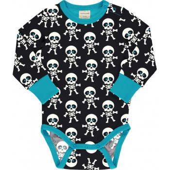 Dětské body s dlouhým rukávem Kostlivec Halloween Maxomorra
