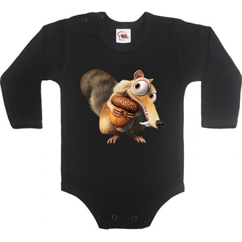 Dětské body Veverka Scrat Černá Canvas Dětské body Bezvatriko.cz