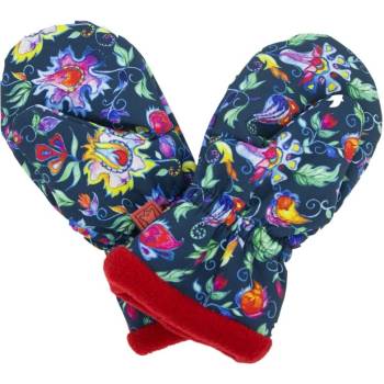 Dětské rukavice Fantom softshell s fleece podšívkou divotvorná kytka