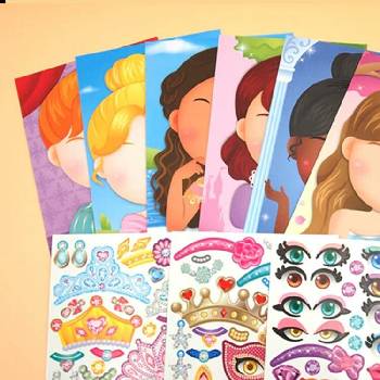 Dětské samolepky princezny 6 ks