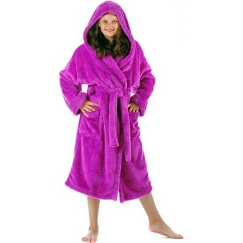 Dětský župan Lilly Jack s kapucí fuxie