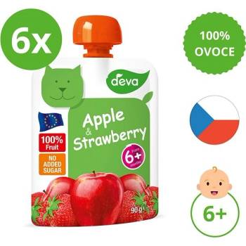 Deva kapsička Jablko jahoda 6 x 90 g