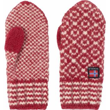 Devold Svalbard mitten hindberry/offwhite