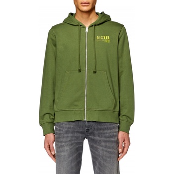 Diesel DIESEL S-GINN-HOOD-ZIP-K11 SWEAT-SHIR zelená