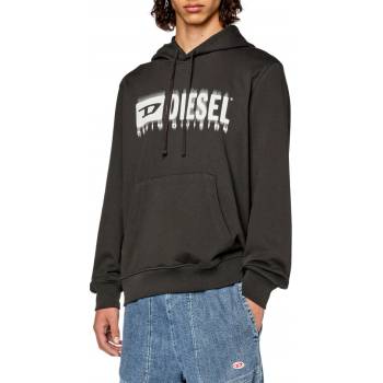 DIESEL S-GINN-HOOD-L5 SWEAT-SHIRT šedá