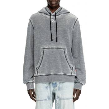 DIESEL S-GINN-HOOD-PAK SWEAT-SHIRT SMOKED PEARL