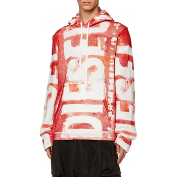 DIESEL S-GINY-HOOD SWEAT-SHIRT červená