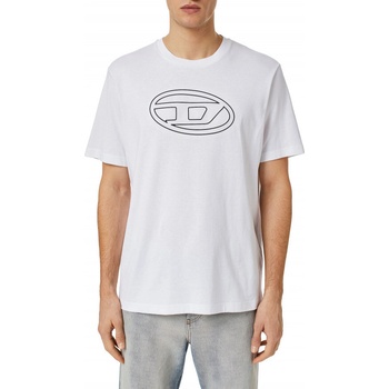 Diesel T-JUST-BIGOVAL T-SHIRT bílá