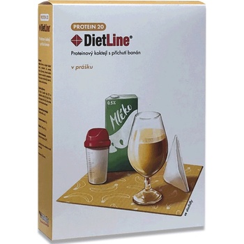 DietLine PROTEIN 20 proteinový koktejl s příchutí banán 3 x 25 g