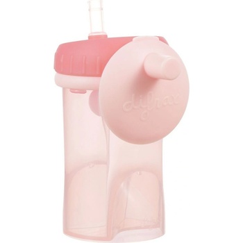 Difrax dětský hrneček s brčkem brick cihlová 250 ml