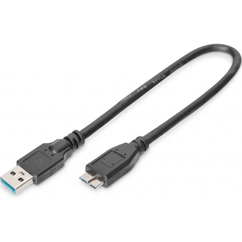 Digitus AK-300117-003-S USB 3.0 kabel, USB A - Micro USB B, M / M, 0,25 m,UL, bl
