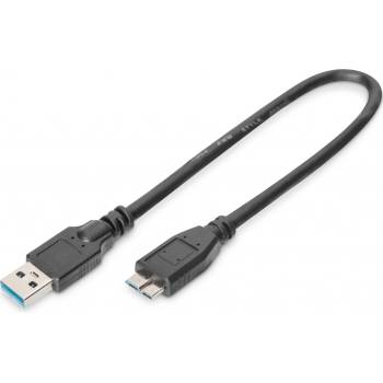 Digitus AK-300117-003-S USB 3.0 kabel, USB A - Micro USB B, M / M, 0,25 m,UL, bl