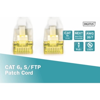 Digitus DK-1644-A-100 CAT 6A S-FTP Patch, LSOH, Cu, AWG 26/7, 10m, šedý