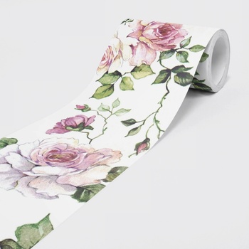 DIMEX SBD-15-005 Vliesová samolepicí bordura Růže, rozměry 15 cm x 5 m