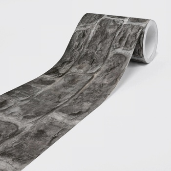 DIMEX SBD-15-014 Vliesová samolepicí bordura Kamenná zeď, rozměry 15 cm x 5 m