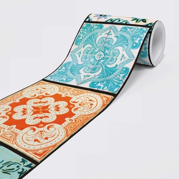 DIMEX SBD-15-017 Vliesová samolepicí bordura Kachličky, rozměry 15 cm x 5 m