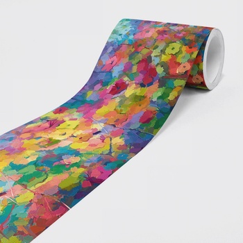 DIMEX SBD-15-018 Vliesová samolepicí bordura Barevné kvítí, rozměry 15 cm x 5 m