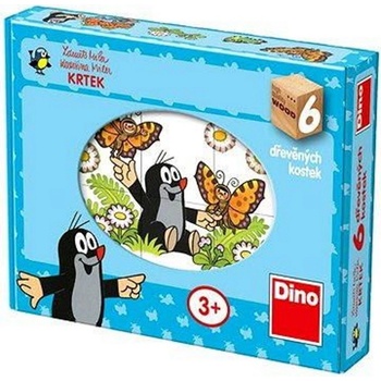 Dino Kostky kubus Krtek 6 ks v krabičce 18 x 13 x 4 cm
