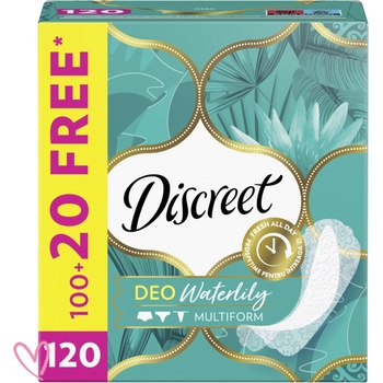 Discreet Deo Waterlily slipové intimní vložky pro každodenní použití 120 ks