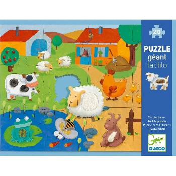 Djeco hmatové vkládací puzzle Farma