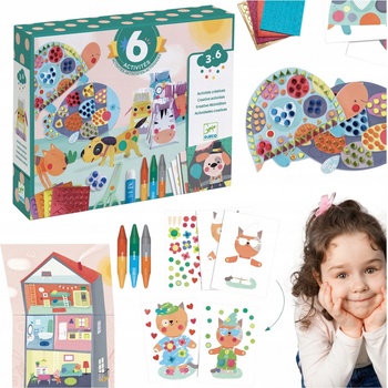 Djeco Luxusní kreativní sada Zvířátka v domečku