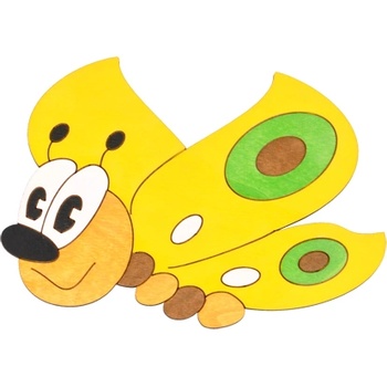 DoDo Dřevěné dekorace Střední dekorace Motýl žlutý