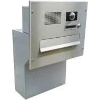 DOLS Poštovní schránka F-046 do sloupku + čelní deska se zvonkem a kamerou ABB - digitální systém NEREZ