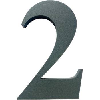 Domovní číslo popisné 2 na zateplenou fasádu barva antracit, výška 170 mm