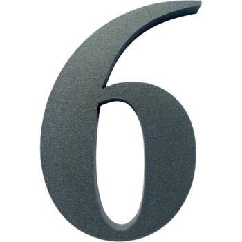 Domovní číslo popisné 6 na zateplenou fasádu barva antracit, výška 170 mm