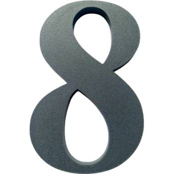 Domovní číslo popisné 8 na zateplenou fasádu barva antracit, výška 170 mm