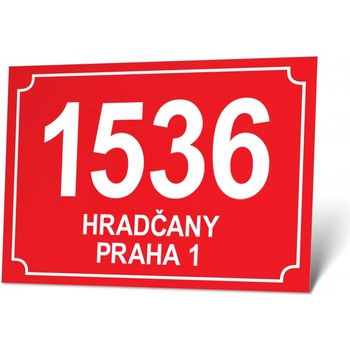 Domovní číslo - POPISNÉ POPISNÉ Domovní číslo, 20 x 14 cm, Plast tl. 2 mm, Kód: 26533