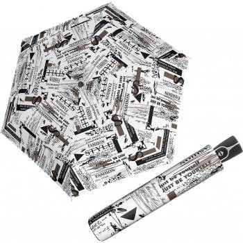 Doppler Fiber Magic Scribble White dámský plně automatický deštník bílý