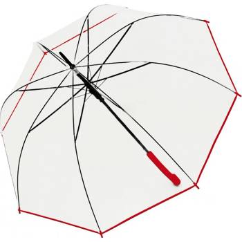 Doppler Transparent Hit deštník dámský průhledný holový červený