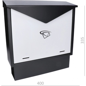 DOPRODEJ! Schránka poštovní (400x335x100 mm), s tunelem na noviny, max. formát listu: C4