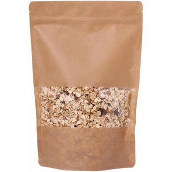 Doypack sáček 200*300 mm, 2000 ml, s menším okénkem, papírový, 100 ks