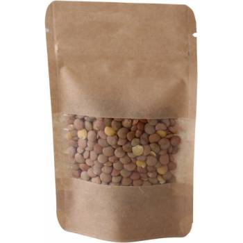 Doypack sáček 85*140 mm, 100 ml, s menším okénkem, papírový, 100 ks