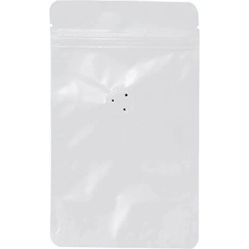 Doypack sáček s ventilem 110*185 mm, 75 g, bílý mat, 10 ks