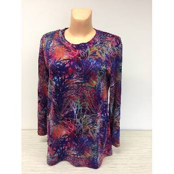 Drahstyl Pulovr fialový vzor SABRA Fialová