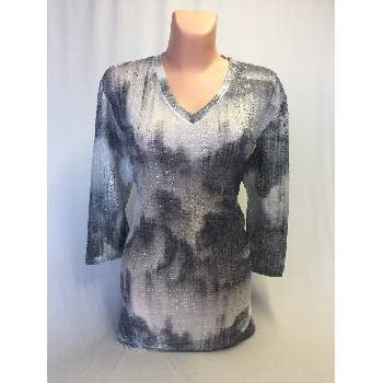 Drahstyl pulovr se stříbrem. šedá