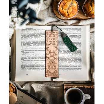 Dřevěná záložka: Skleněný trůn (Throne of glass) - buk