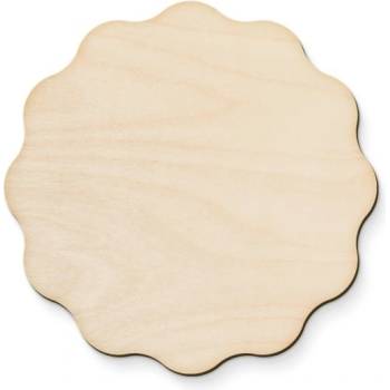 Dřevia Dřevěný podtácek vlnka 10x10cm