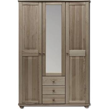 Drewmax SF100 masivní borovice se zásuvkami 125x60x190cm Šedá