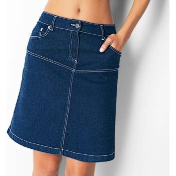 Džínová sukně v rozšířeném střihu modrá