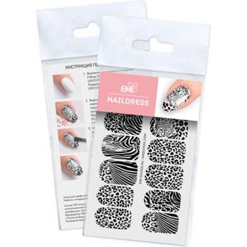 E.Mi Vodolepka Naildress Slider Design 52 Zebra & Leopard