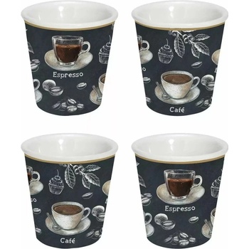 Easy Life Porcelánové pohárky na espresso Barista 4x100 ml