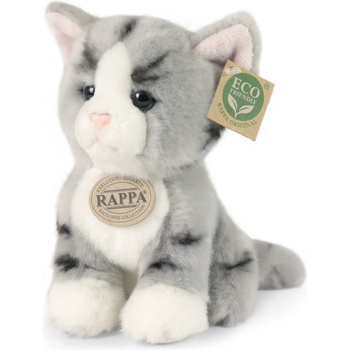 Eco- Friendly Kočka šedá sedící 18 cm