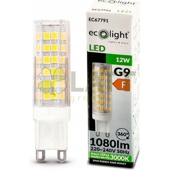 ECO LIGHT LED žárovka G9 12W teplá bílá