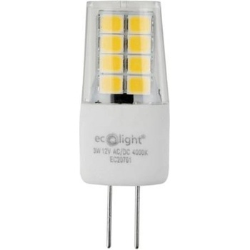 ECOLIGHT LED žárovka G4 - 3W - 300 lm - 12V - neutrální bílá EC20761