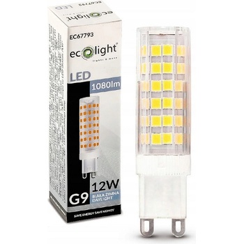 ECOLIGHT LED žárovka G9 - 12W - 1080lm - 6500k - studená bílá EC20756